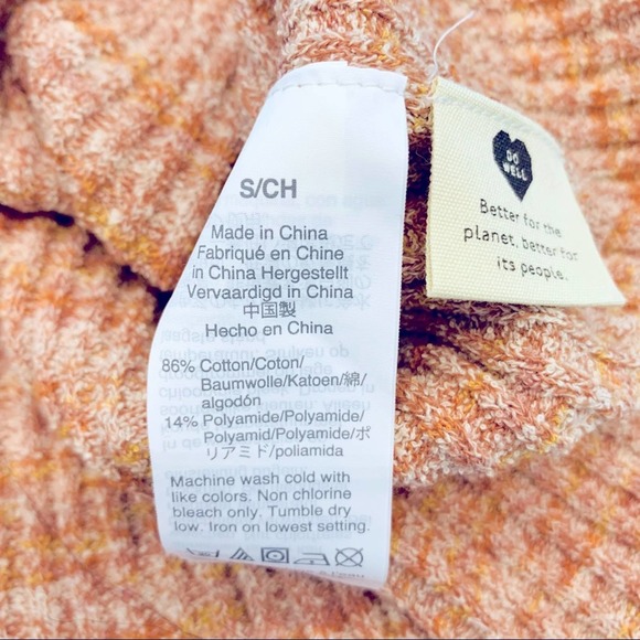 Madewell Marled Ribbed Shaw Button-Front Sweater Tee-S - Picture 7 of 8